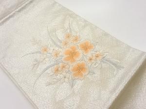 花葉模様刺繍名古屋帯